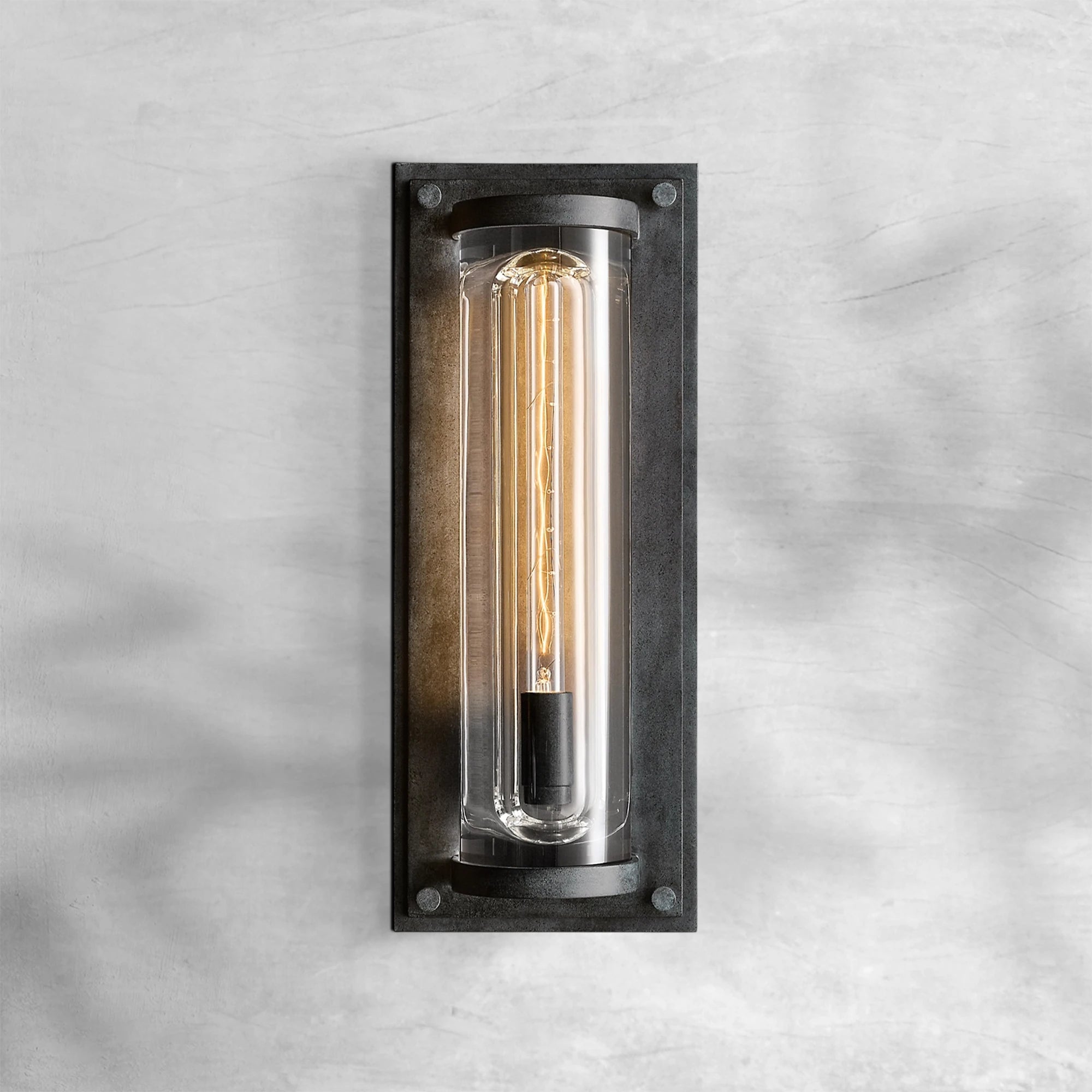 Elegant Sable Round Grand Outdoor Wall Sconce with K9 Crystal & Brass