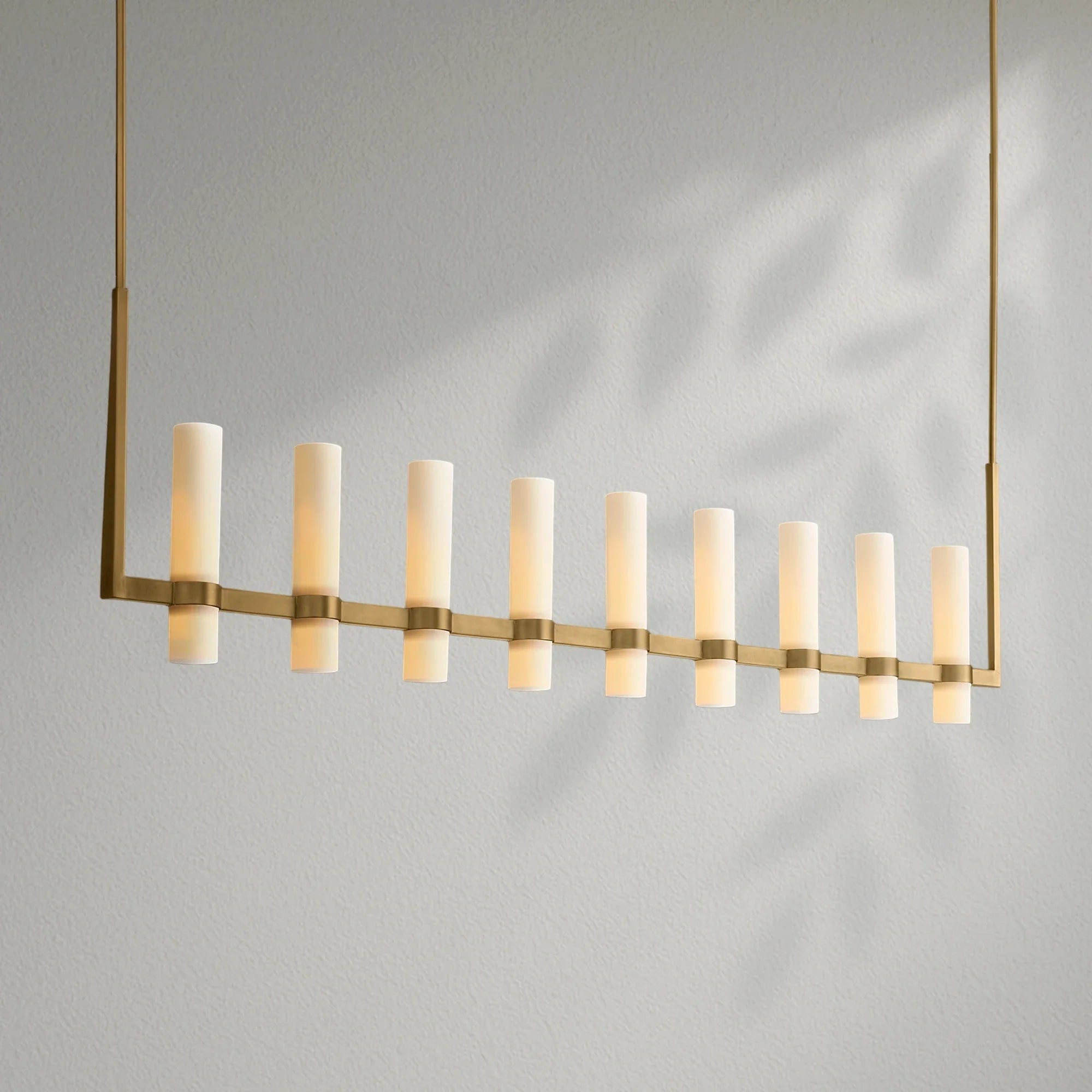 Savelle Linear Milk Glass Chandelier