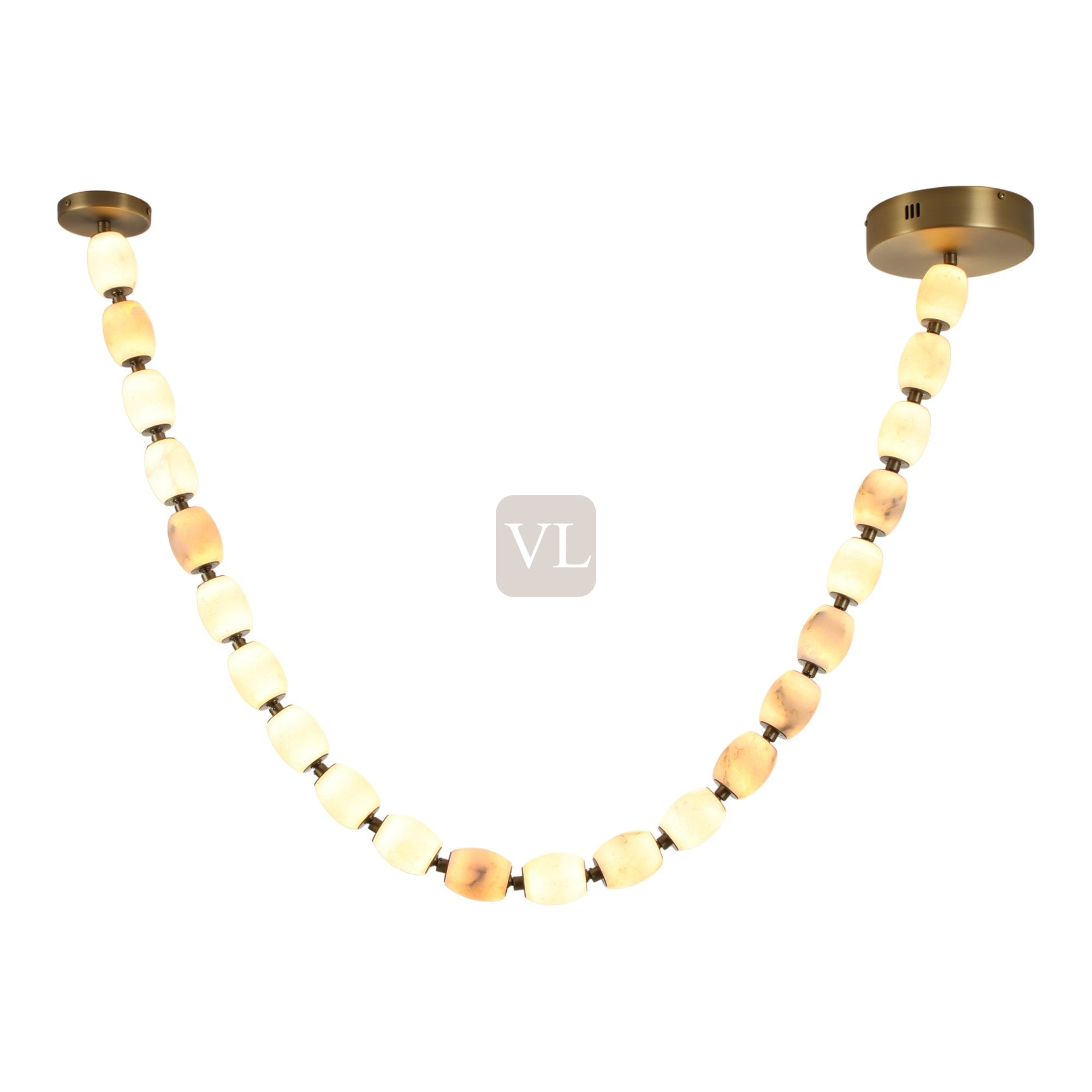 Alabaster Bead LED Pendant Light