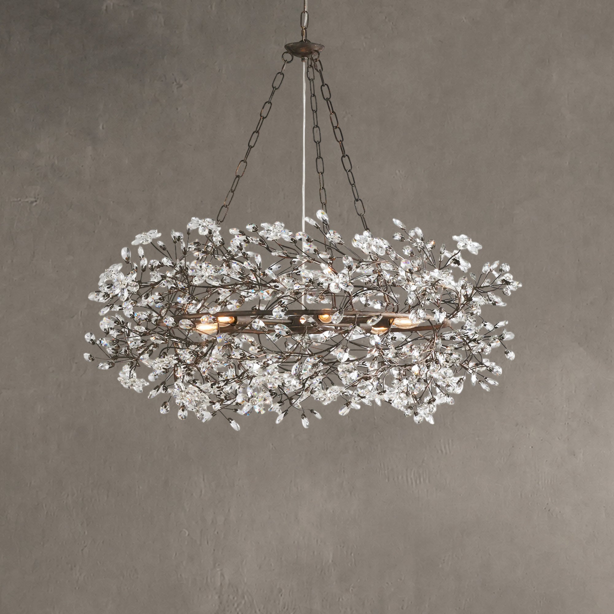 Fiore Crown Chandelier 39" 48" 60"