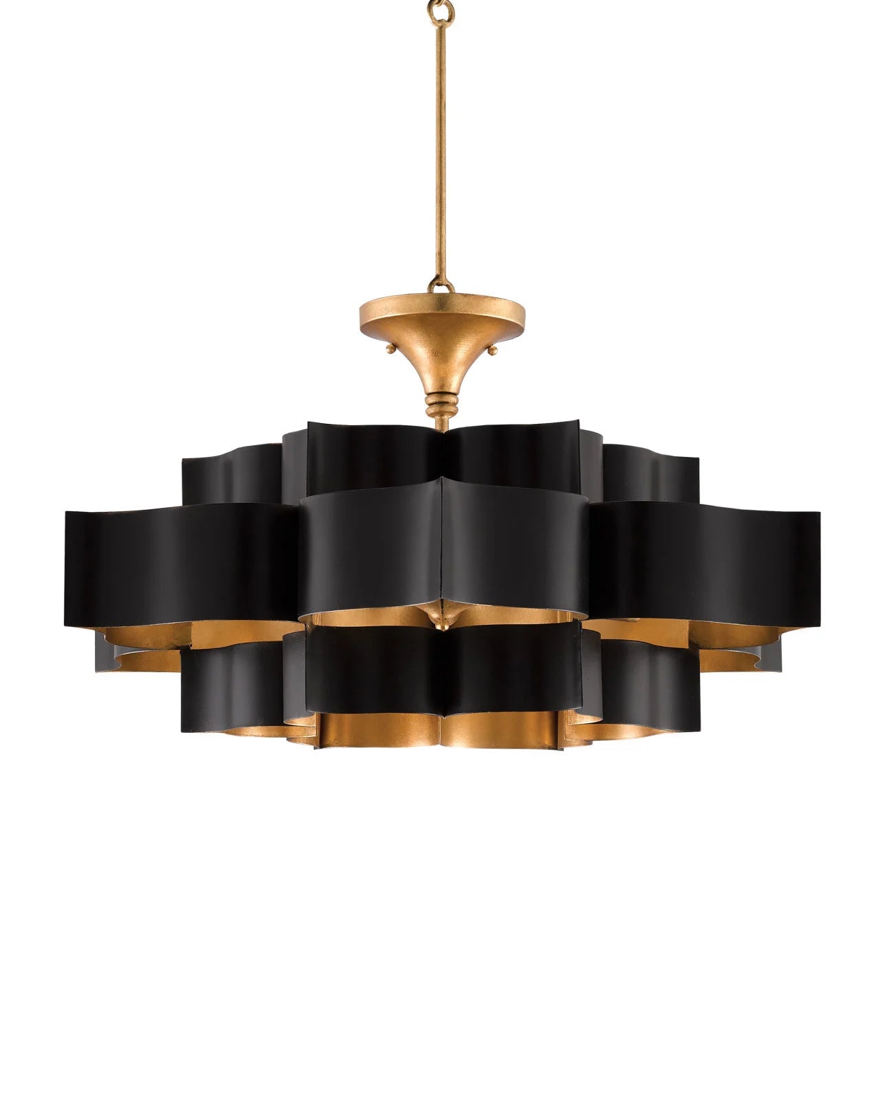 Golden And black leaf shape Chandelier For living room, bed room, Foyer Entryway