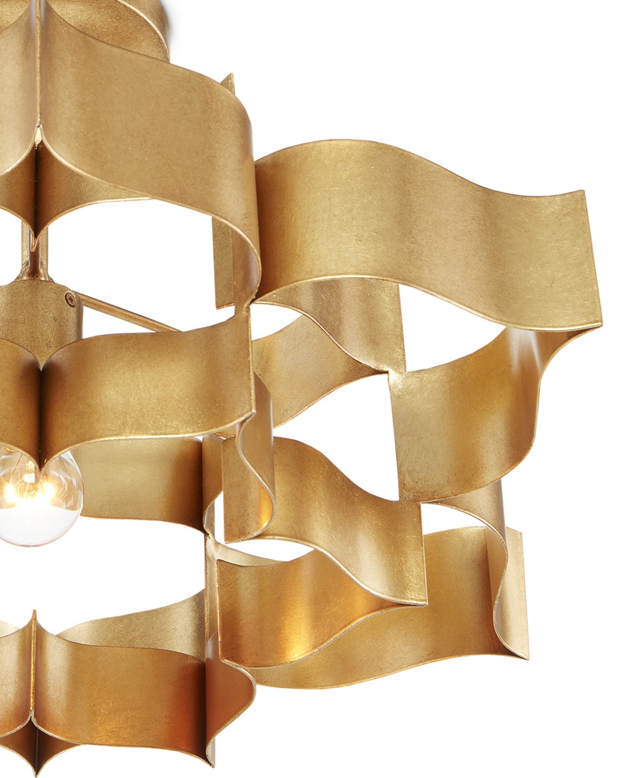 Golden leaf shape Small Chandelier