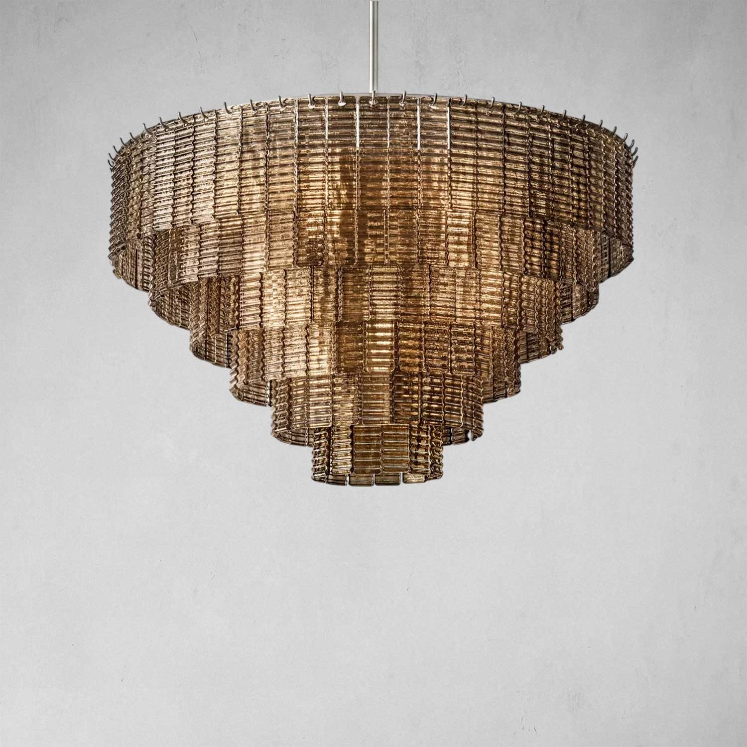 Samantha Smoke Glass Round Chandelier