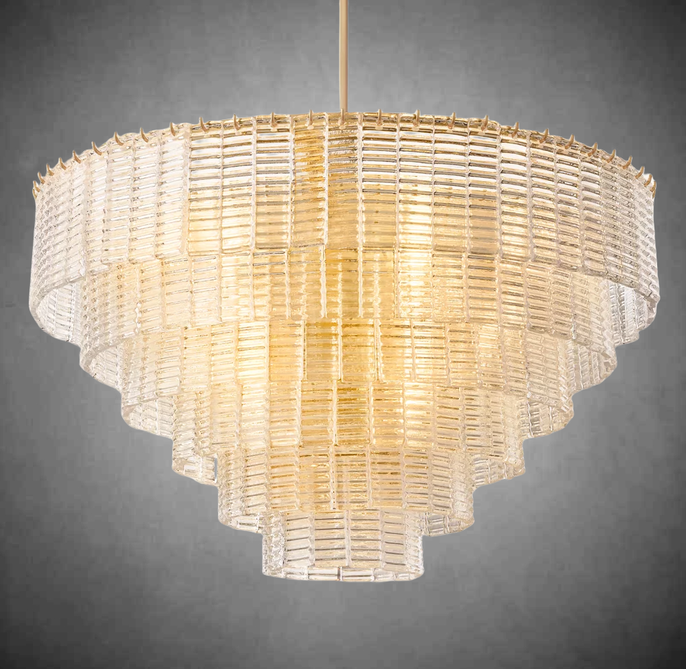 Samantha Clear Glass Round Chandelier