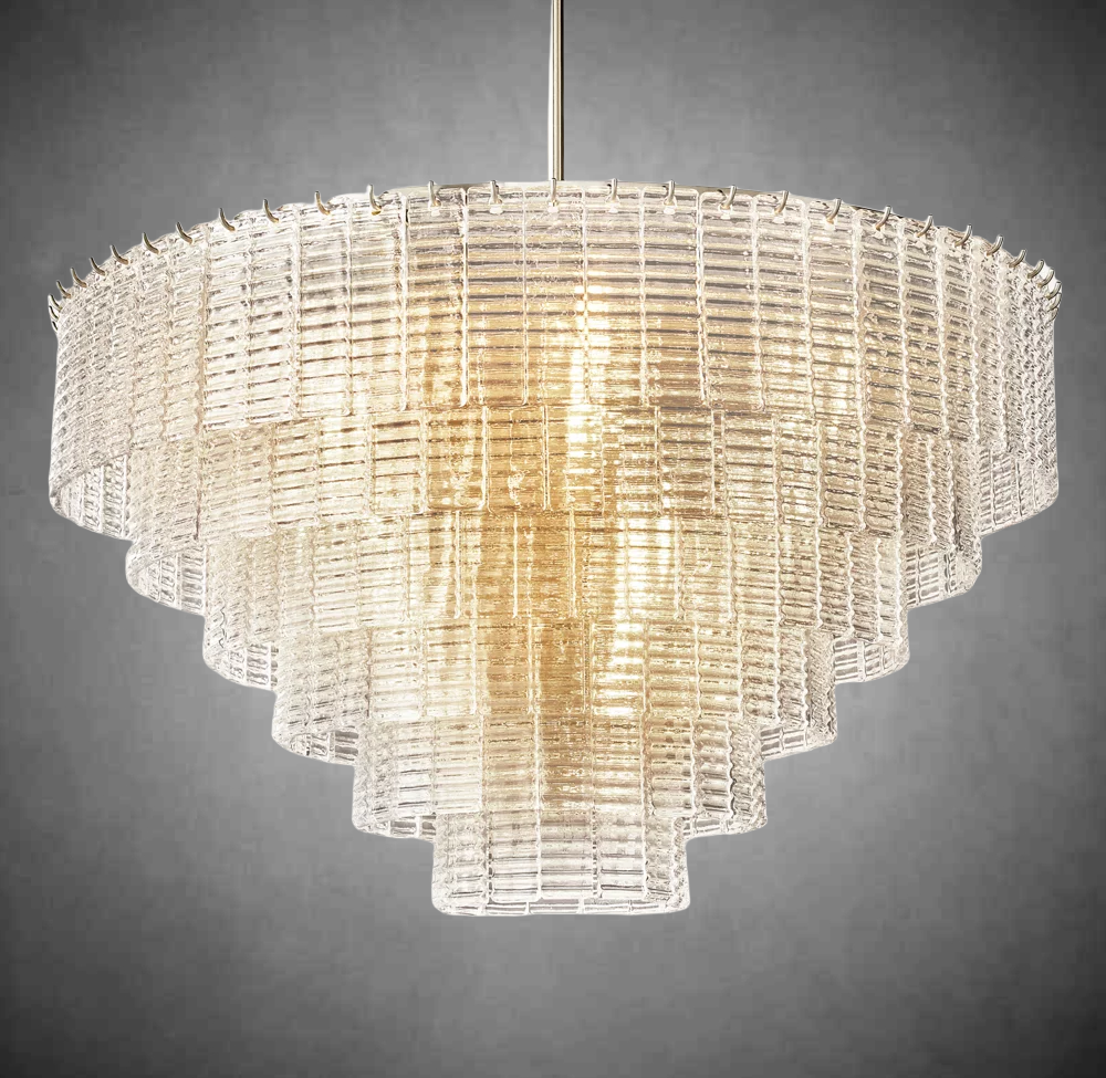 Samantha Clear Glass Round Chandelier