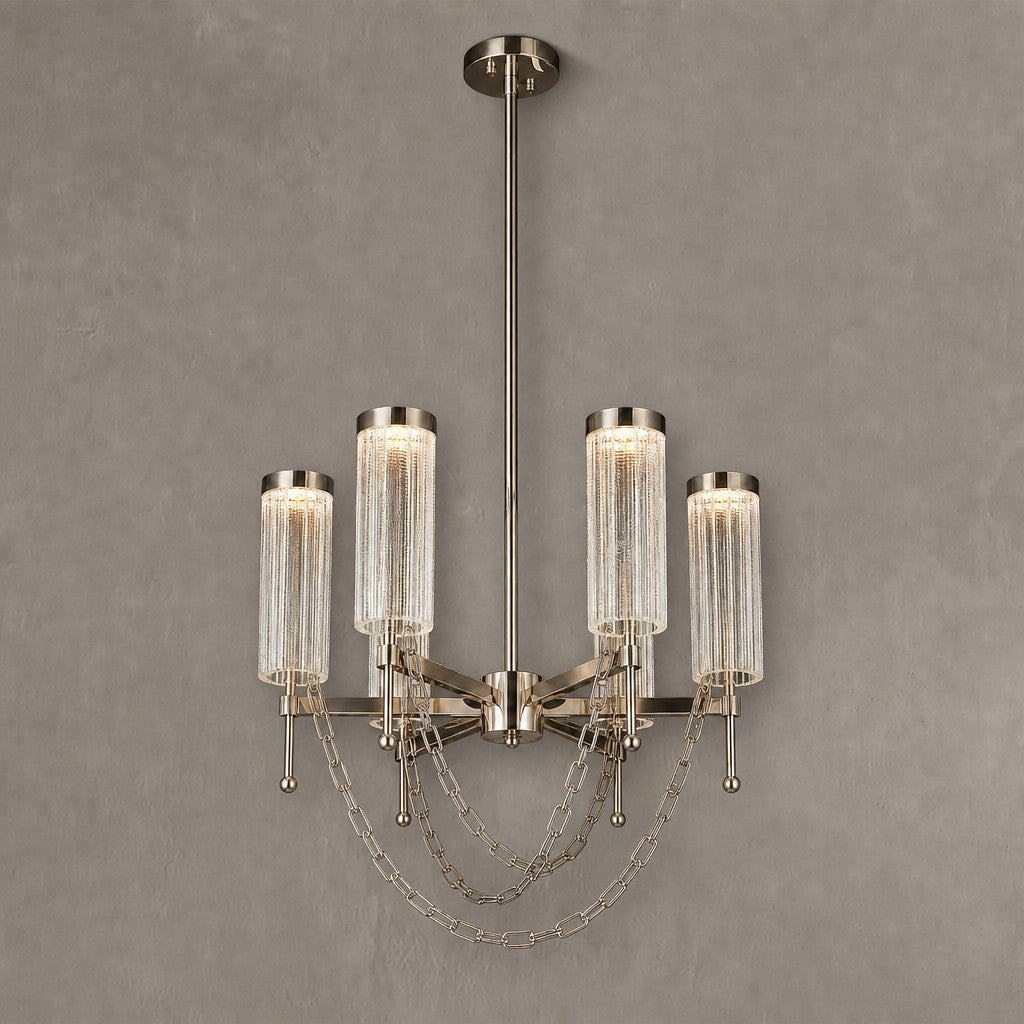 Crystalia Modern Sculptural Ring Chandelier