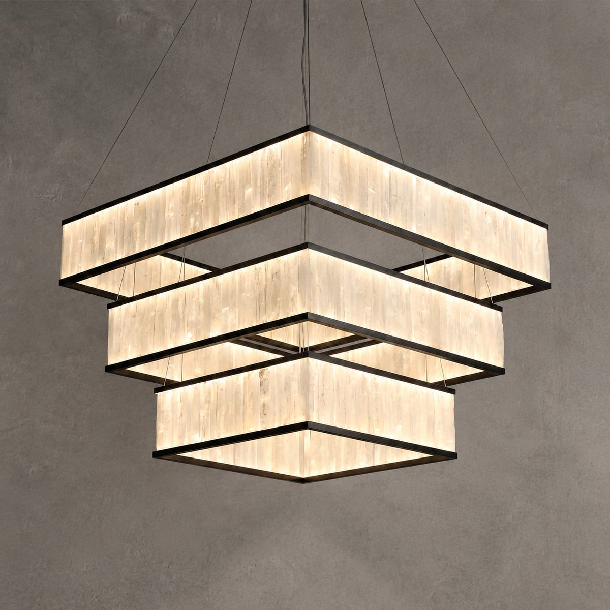 Crystara Black Moroccan Stone Chandelier