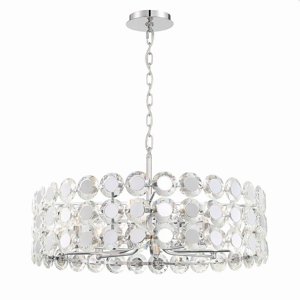 Perrene - 8 Light Round Chandelier In Modern And Contemporary Style 15"