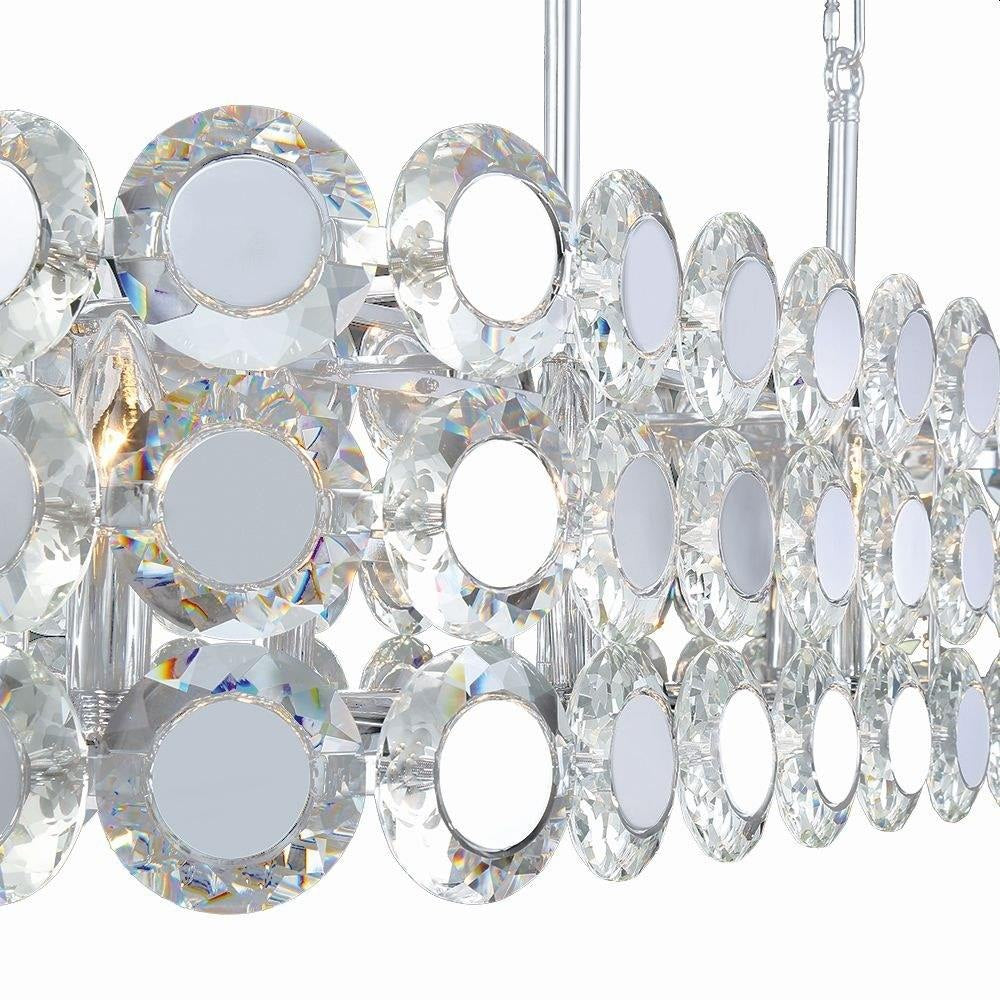 Perrene - 8 Light Rectangular Chandelier In Modern And Contemporary Style16 "