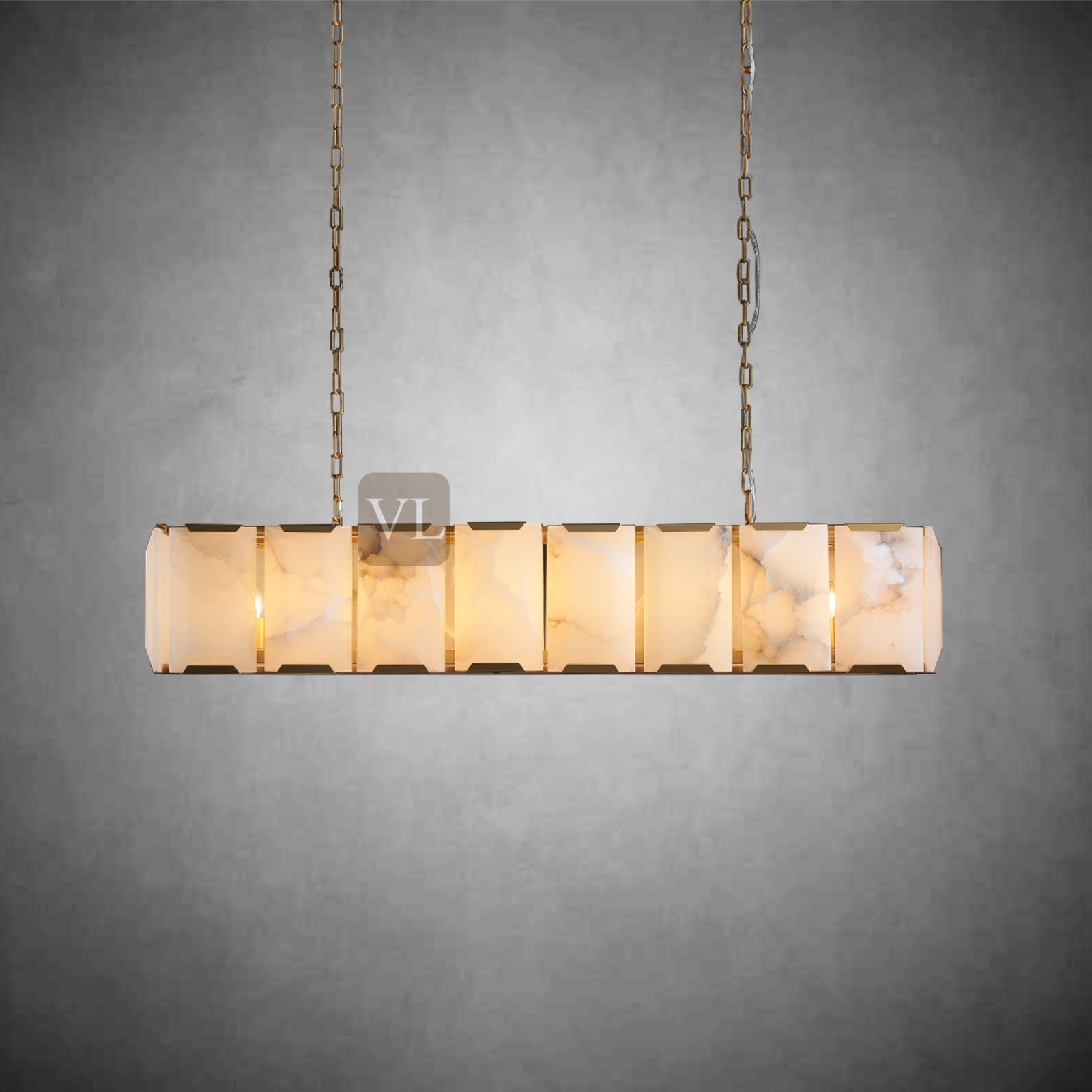 Hartley Calcite Rectangular Chandelier 42"/54"/62"/74"