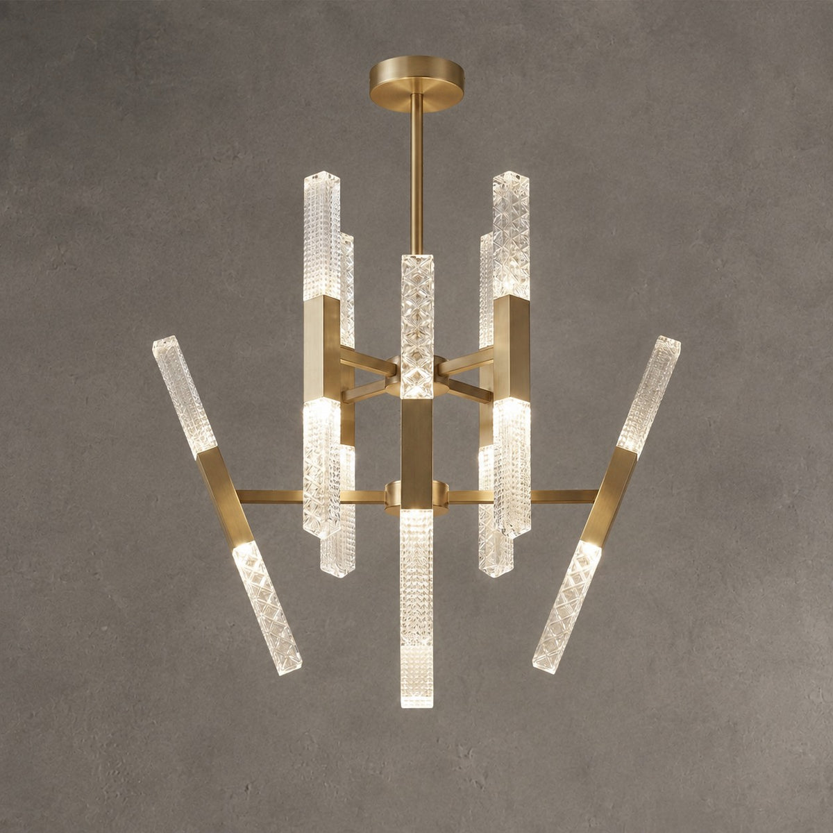 Siro Crystal Glass Pendant Light 27.8"