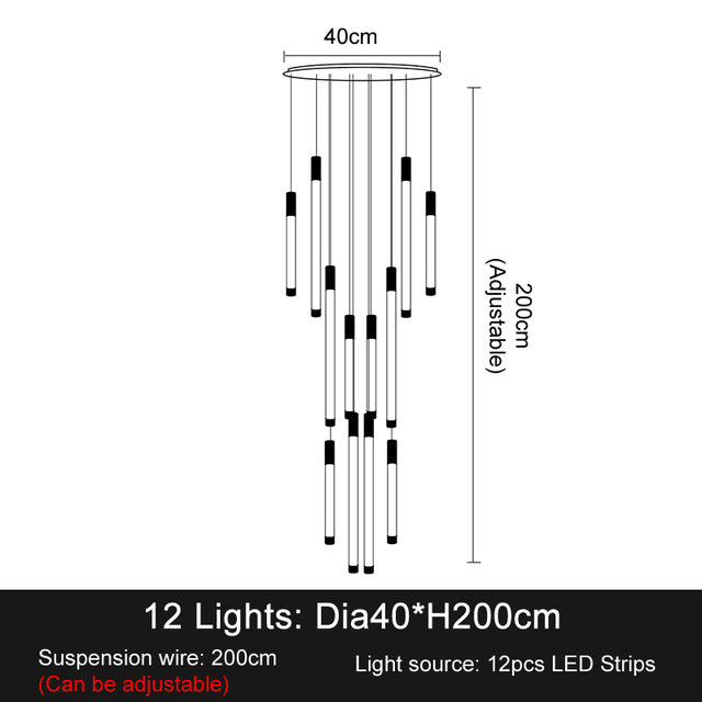 La Barra Staircase Foyer Chandelier