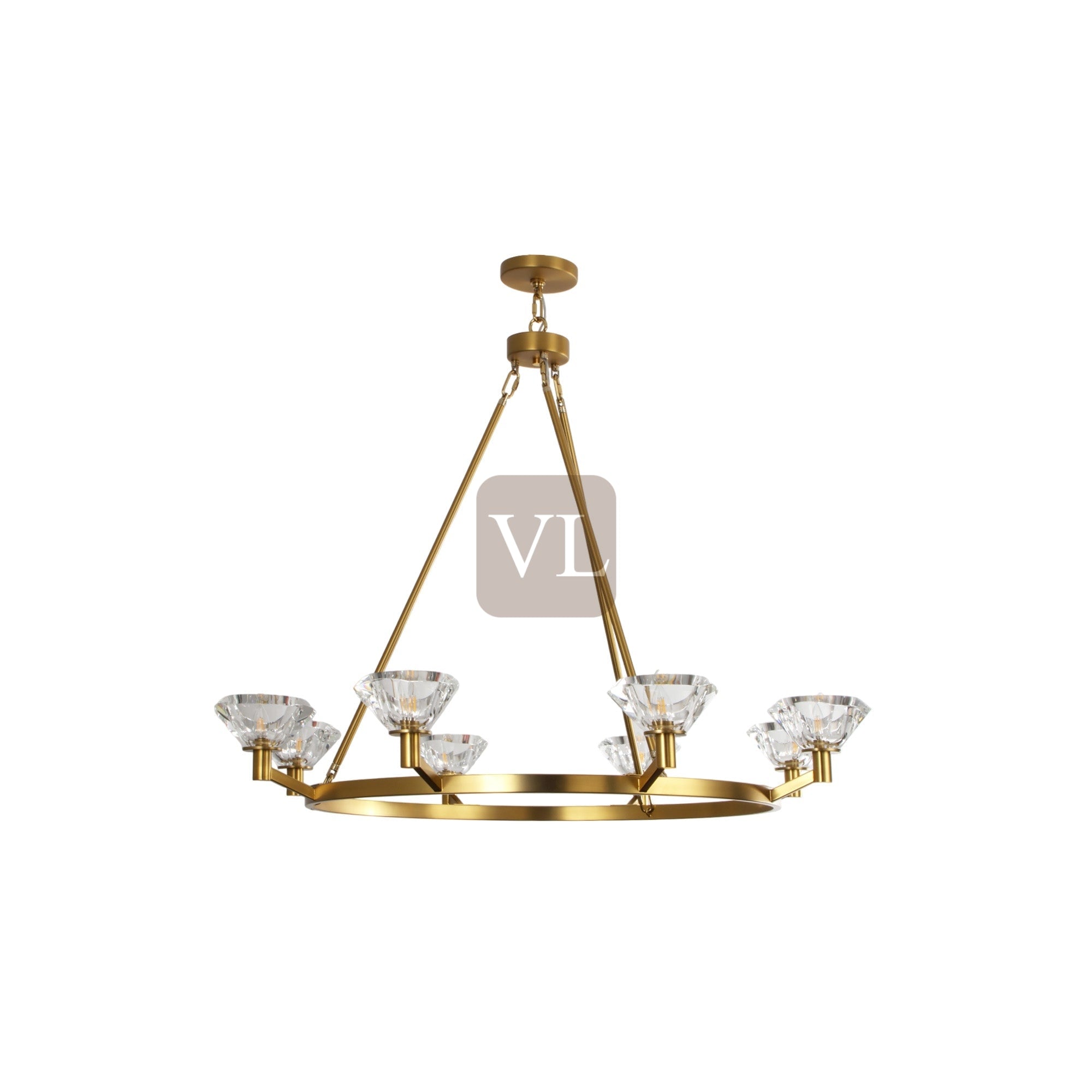 K9 Crystal Cup Chandelier