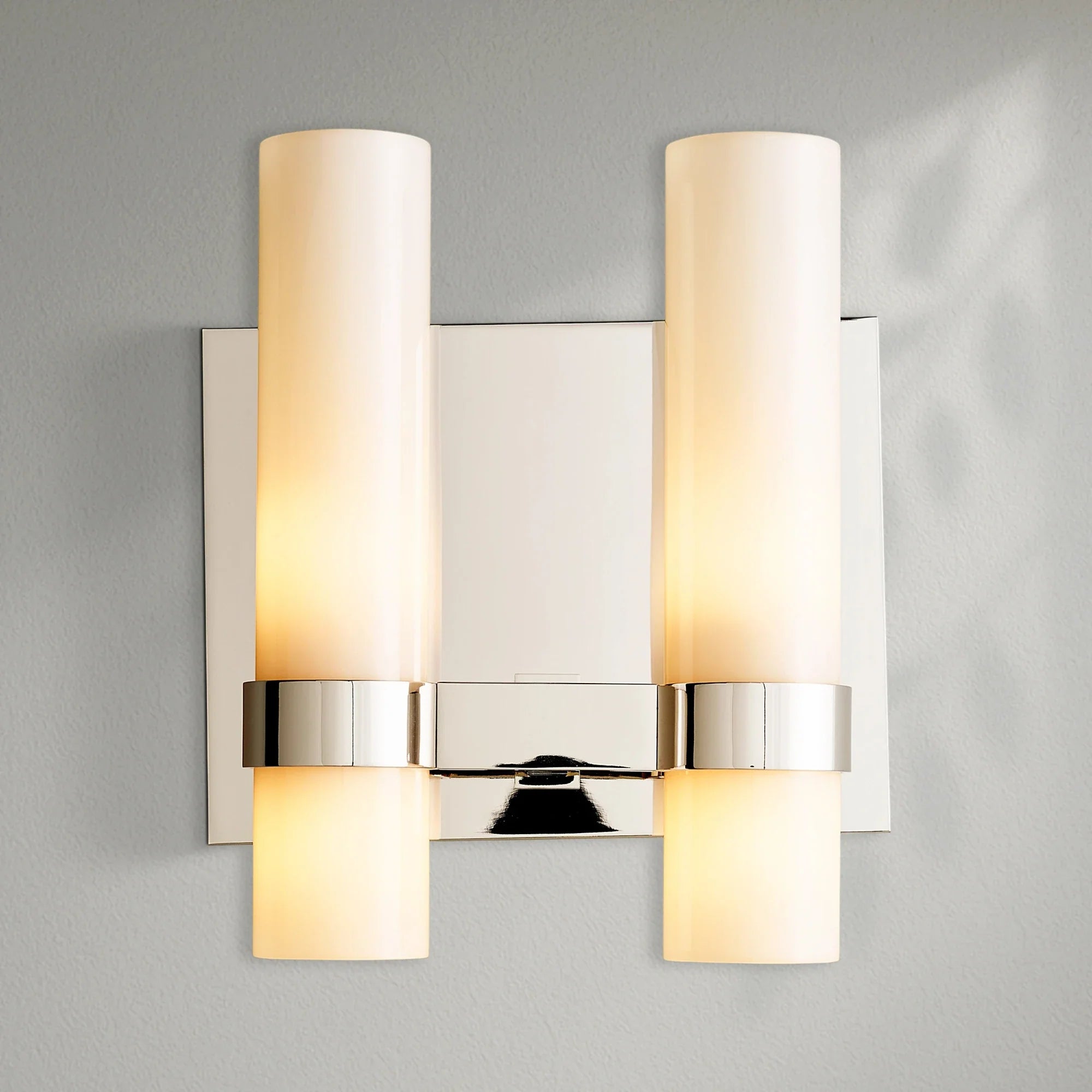 Savelle Milk Glass Double Sconce