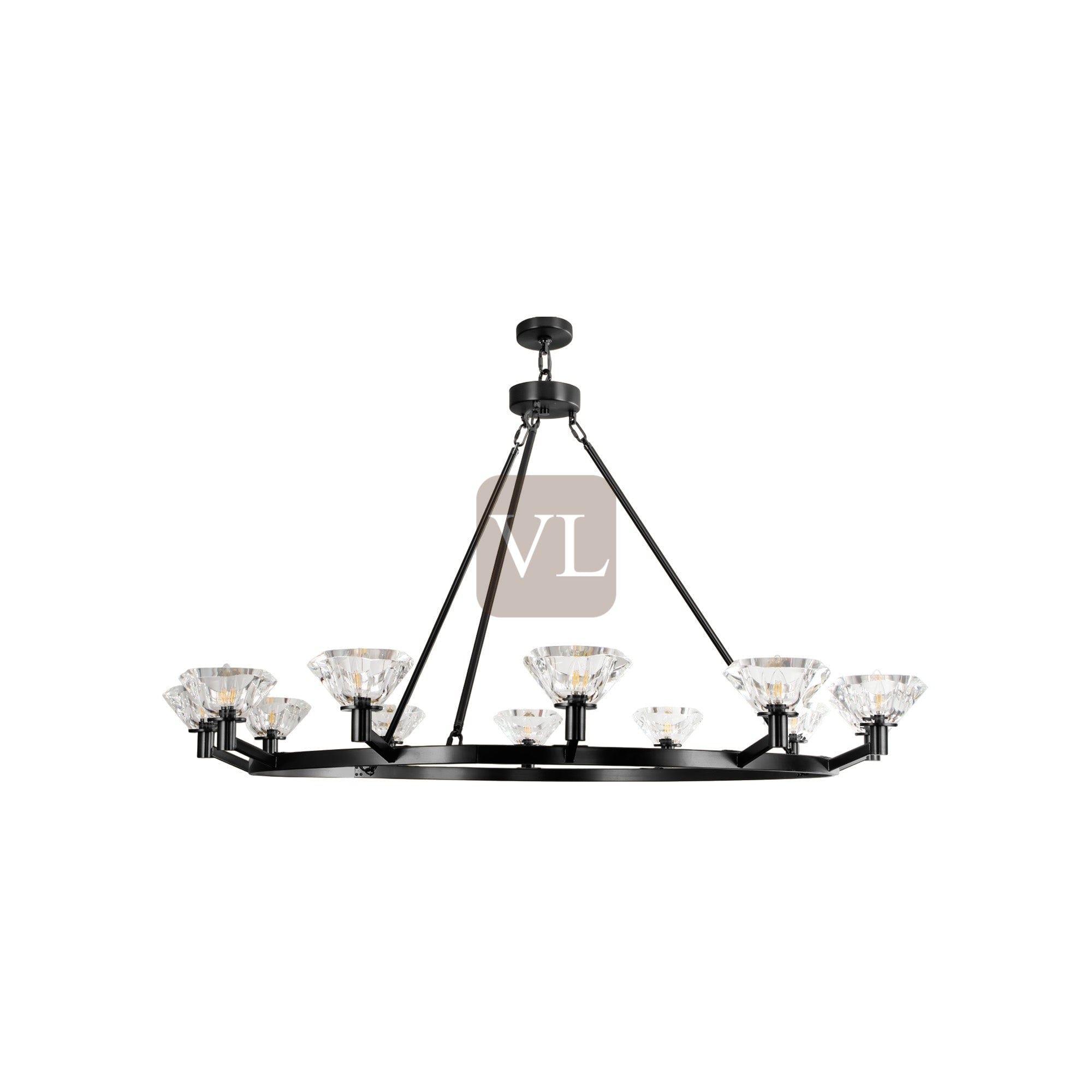 K9 Crystal Cup Chandelier