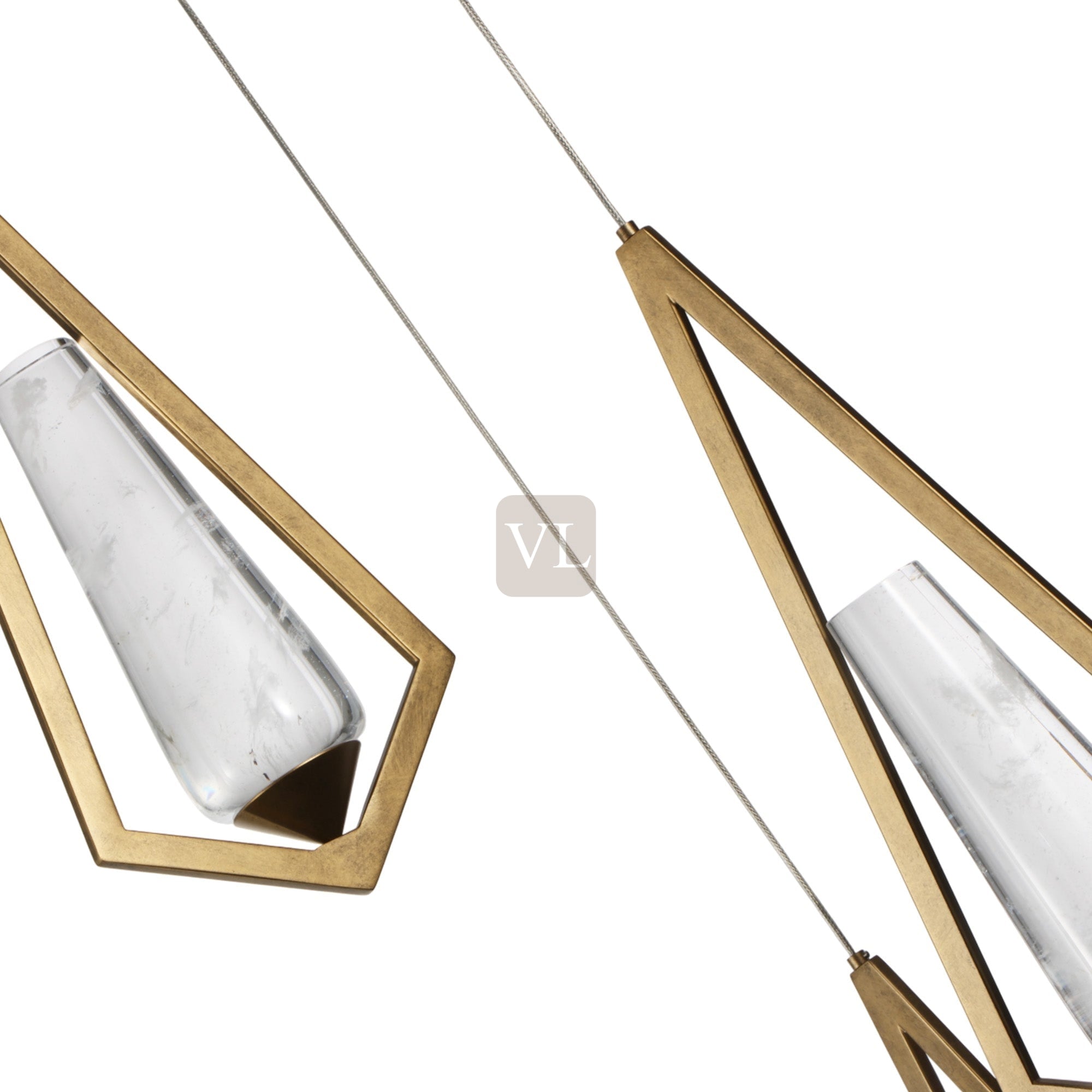 Geometric Crystal Drop Chandelier