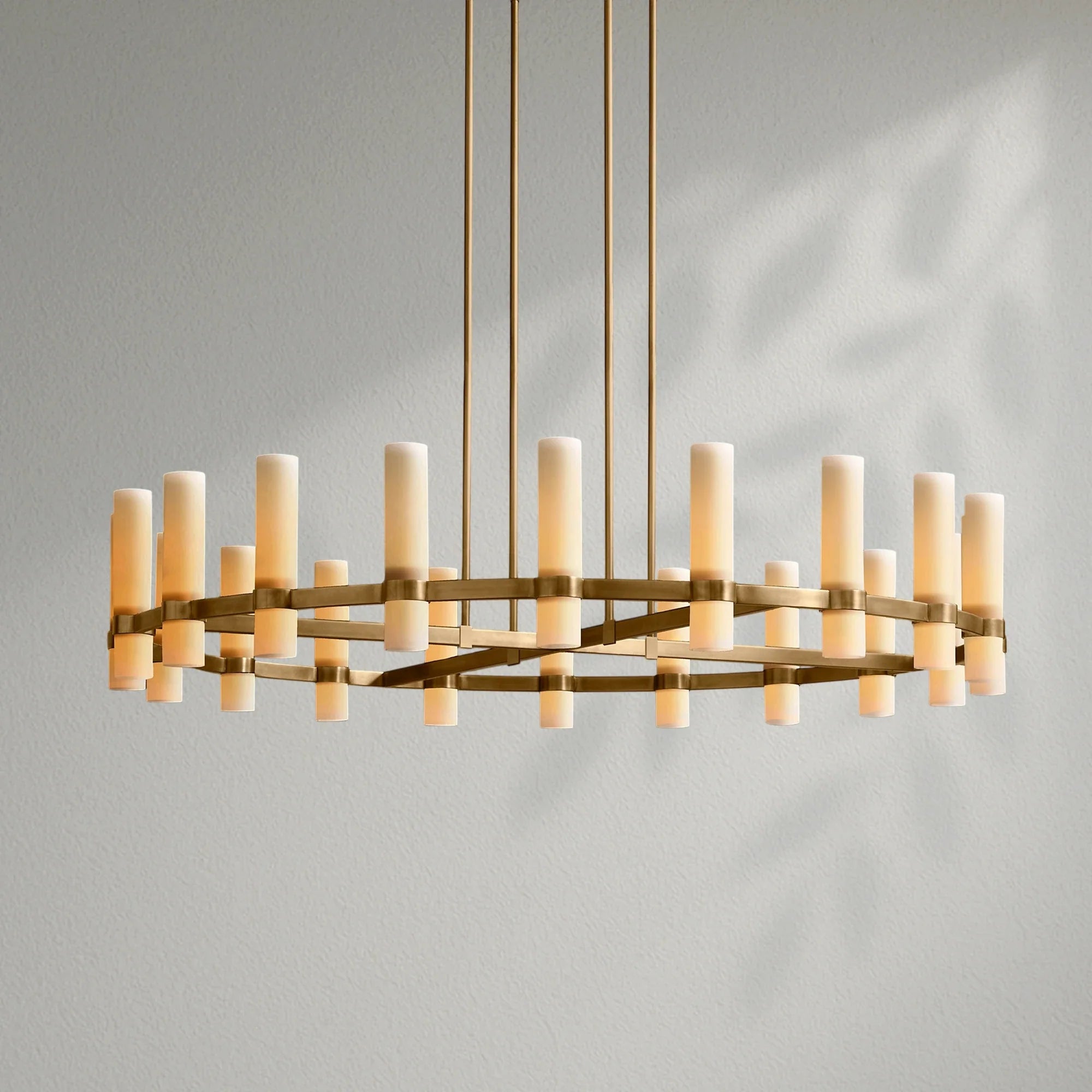 Savelle Round Milk Glass Chandelier
