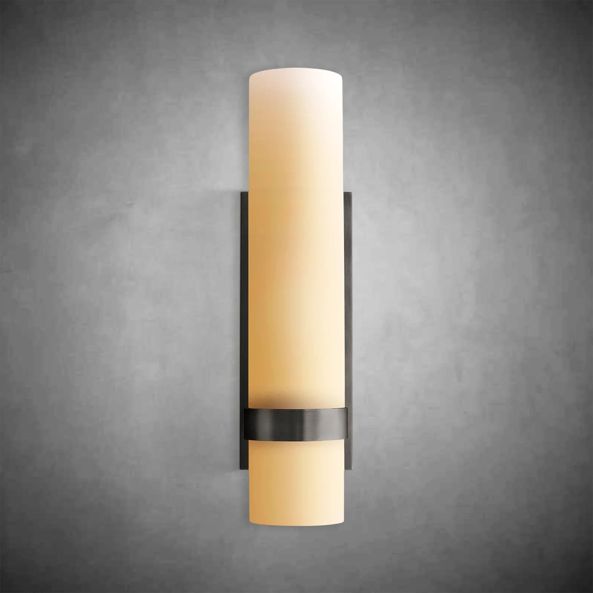 Ravel Milk Glass Wall Sconce with Brass, Black, Nickel Finishes