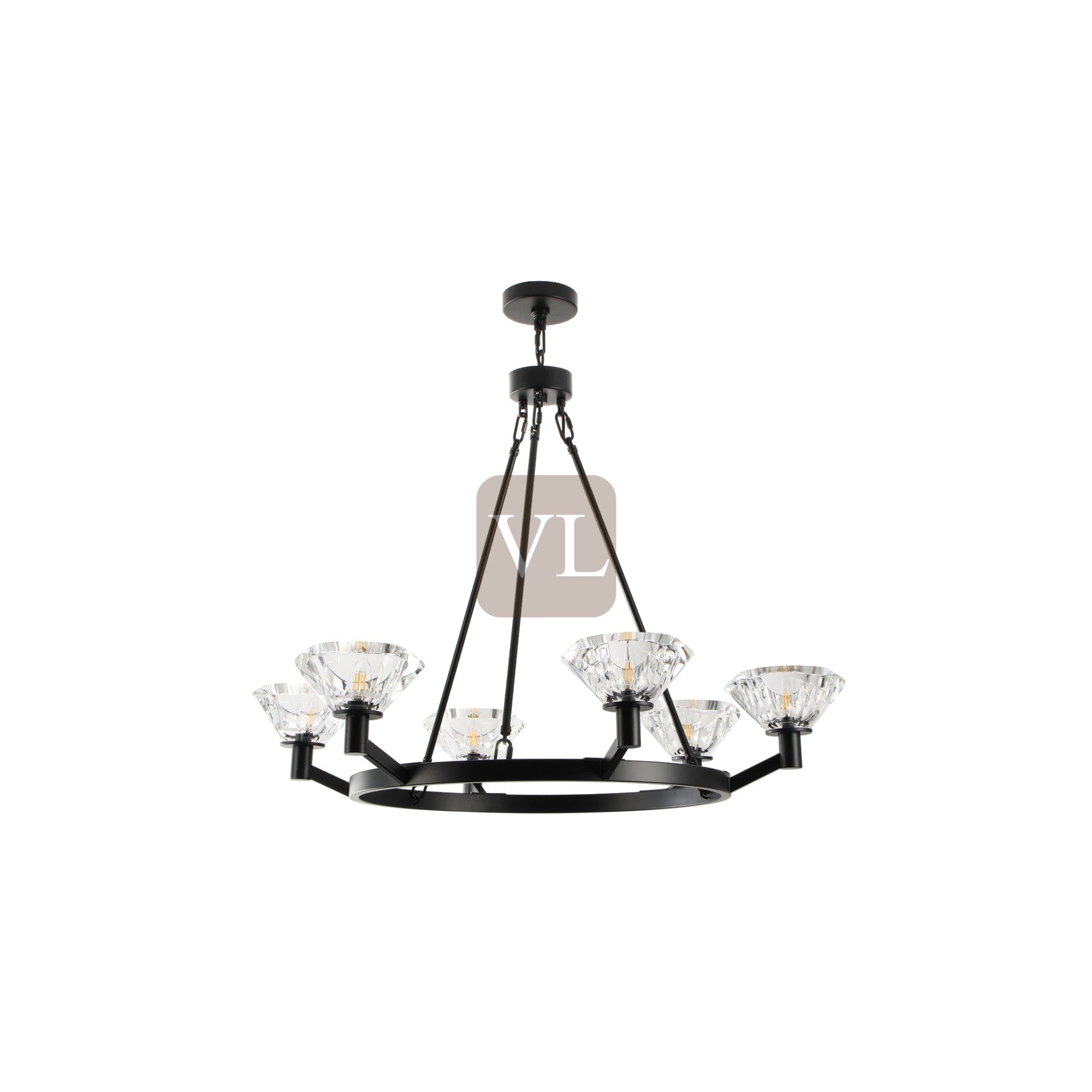 K9 Crystal Cup Chandelier