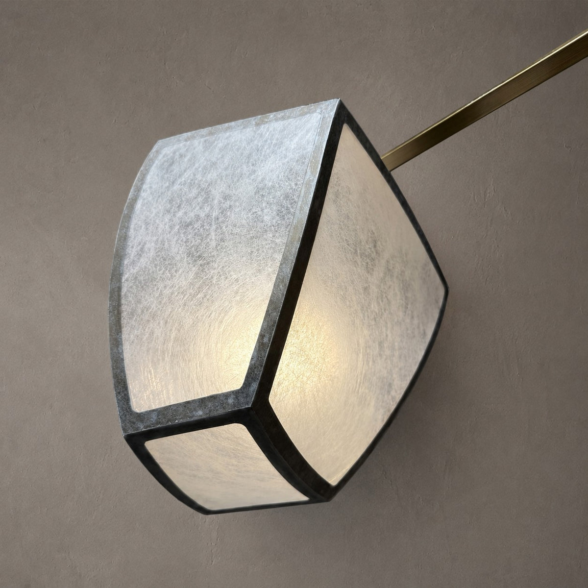 Modern Silk-Textured Frosted Acrylic Branch Chandelier