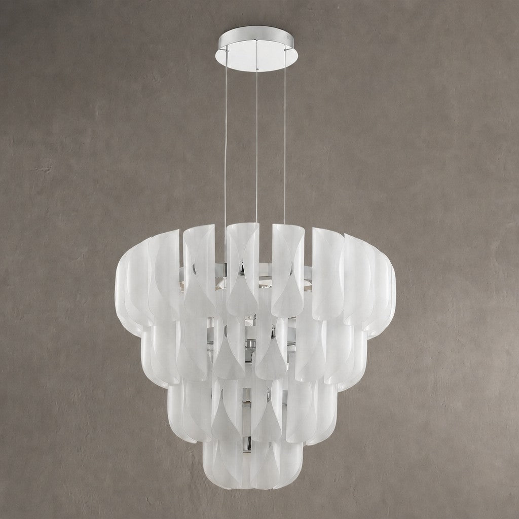 Helena Modern Tiered Glass Chandelier
