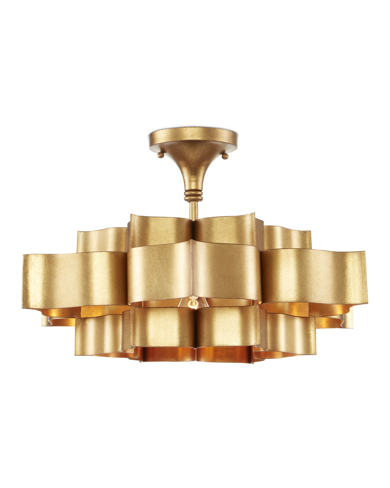 Golden leaf shape Small Chandelier