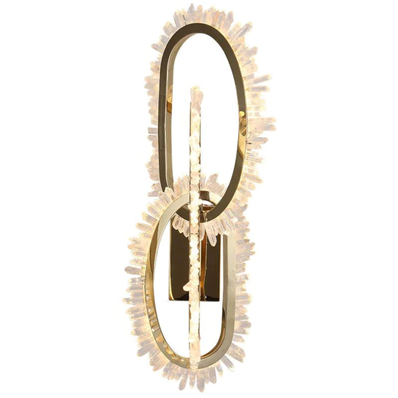 Wesley Modern Rock Crystal Wall Sconce