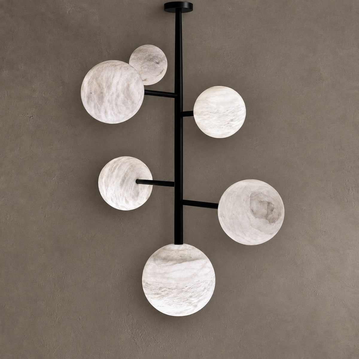 Lola Modern Artistic Alabaster Pendant Light, Unique Chandelier Designs