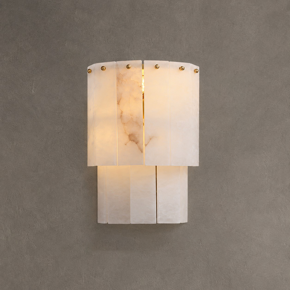 Modern White Alabaster Shade Multi-Layer Rectangle Chandelier