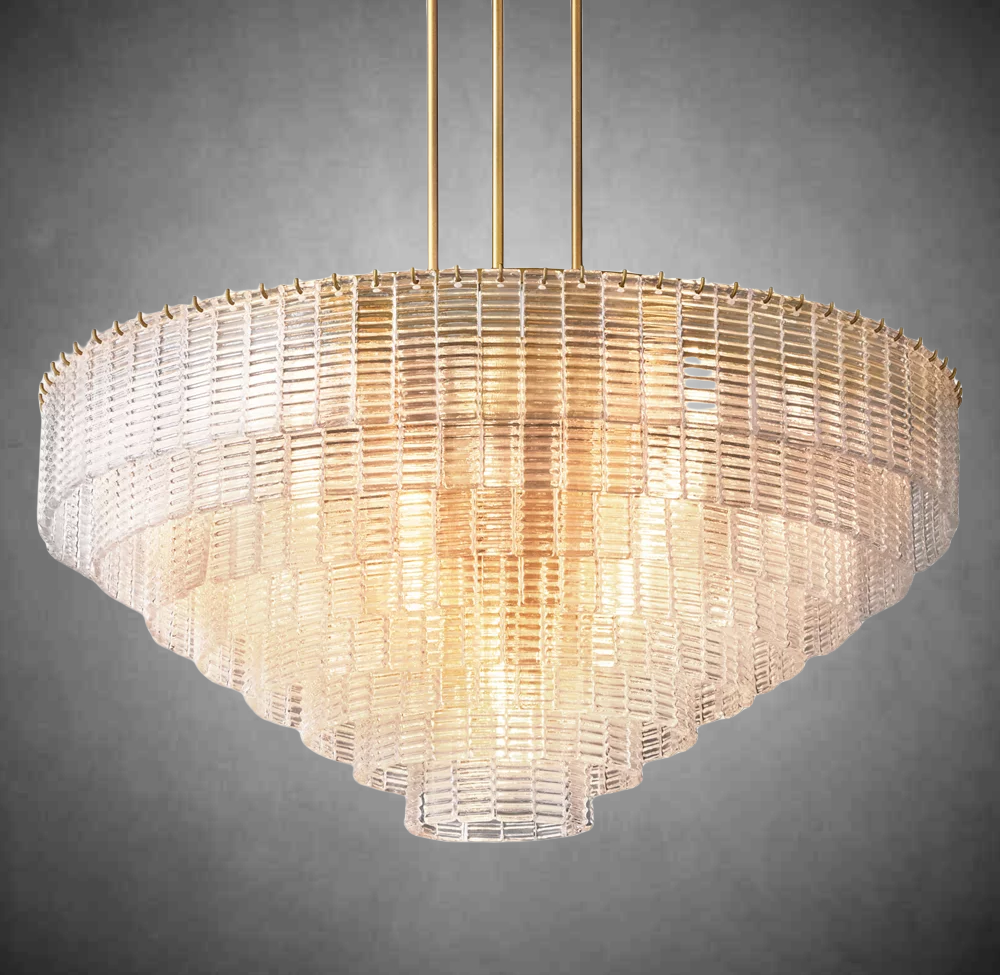 Samantha Clear Glass Round Chandelier