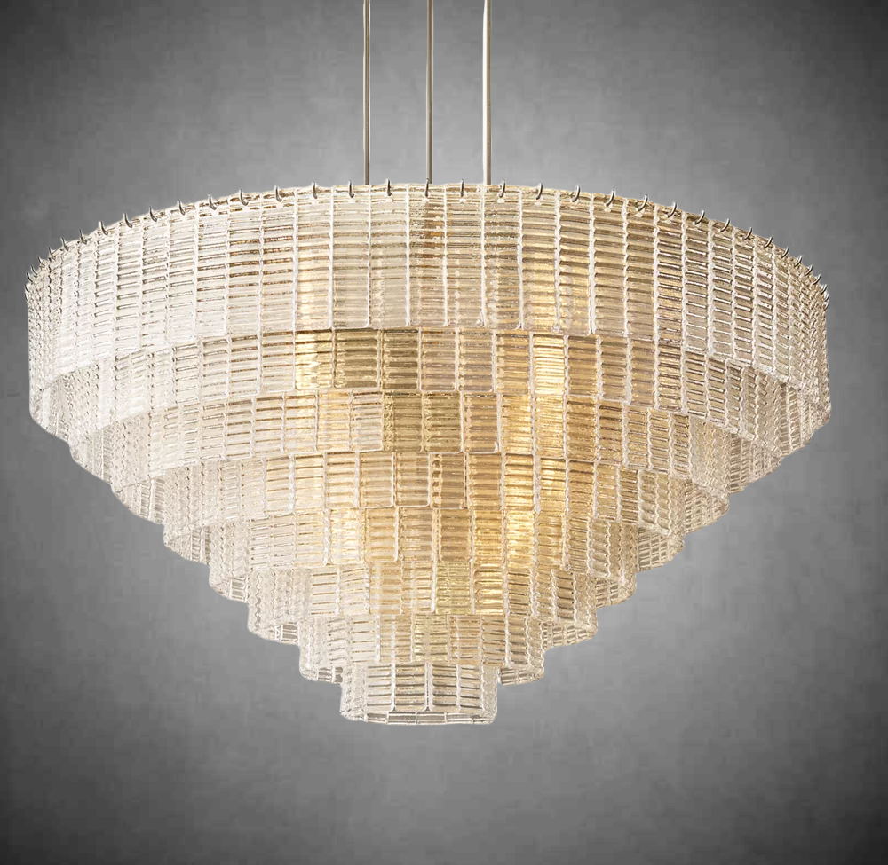 Samantha Clear Glass Round Chandelier