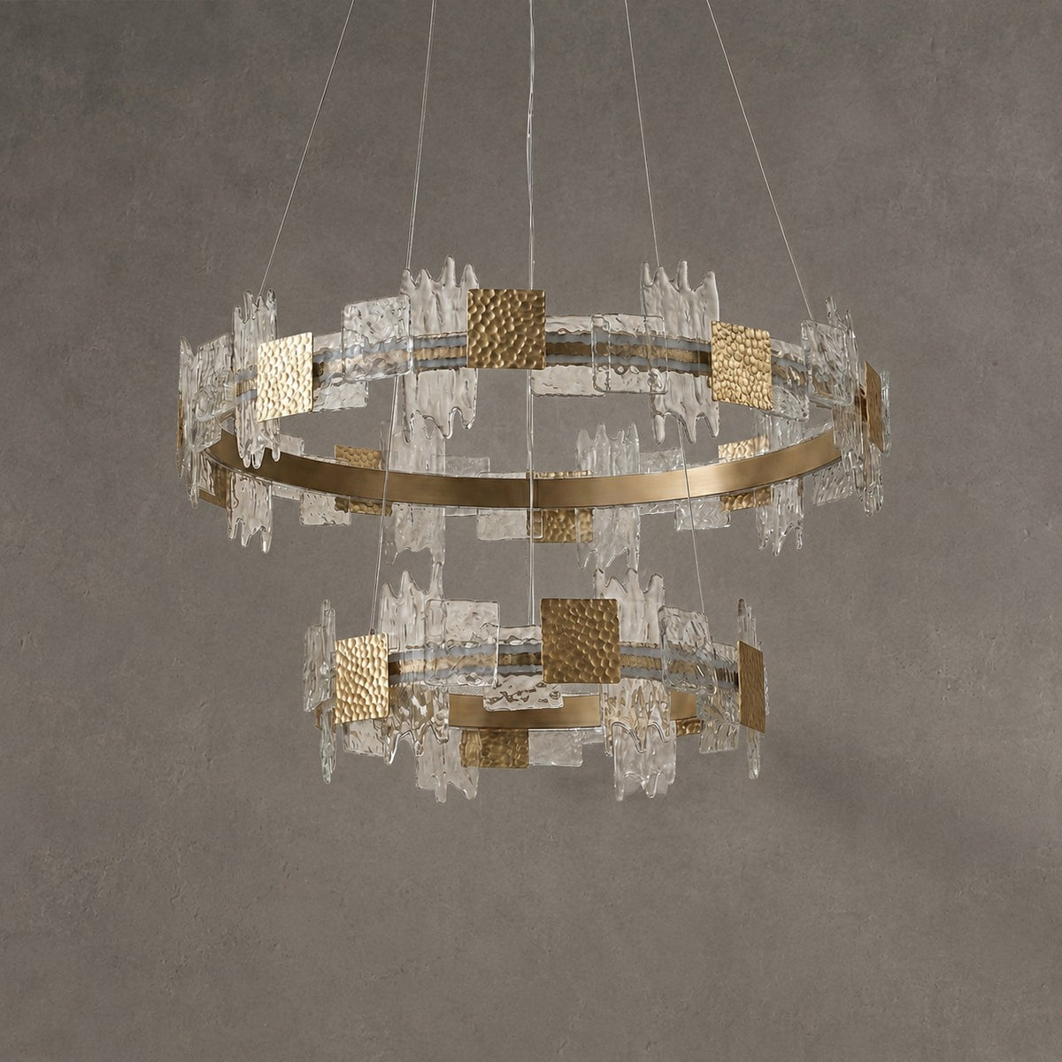 Elodie 2 Tiers Modern Gold Chandelier