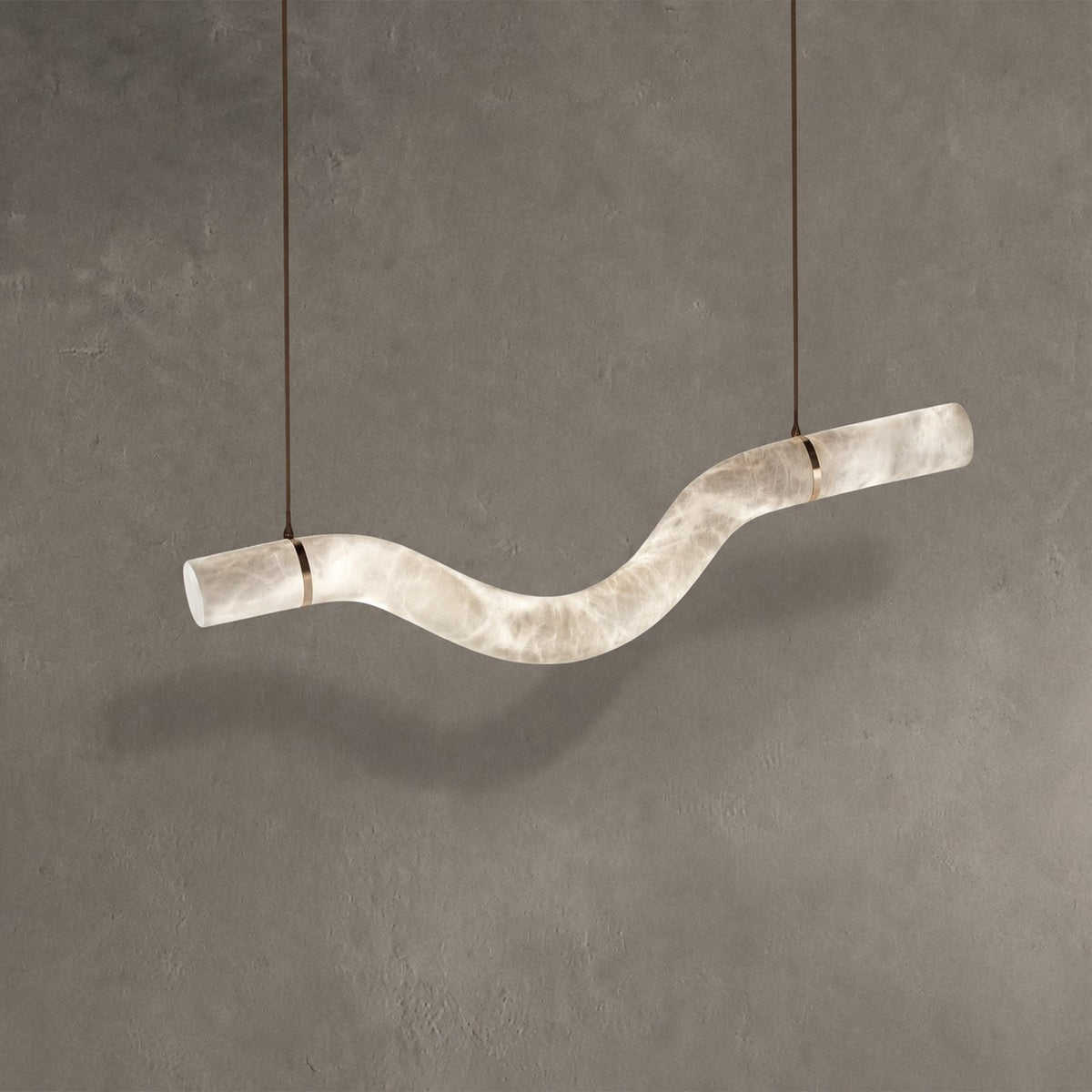 Alabaster Curved Chandelier