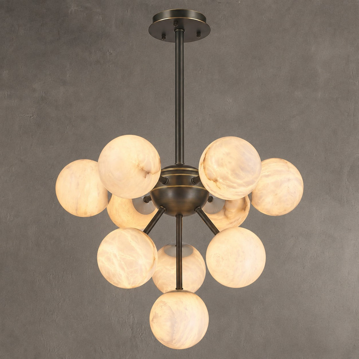 Orb Cluster Alabaster Pendant Light