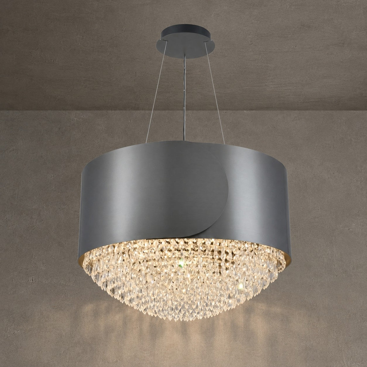 Theron Crystal Pendant Light 28"