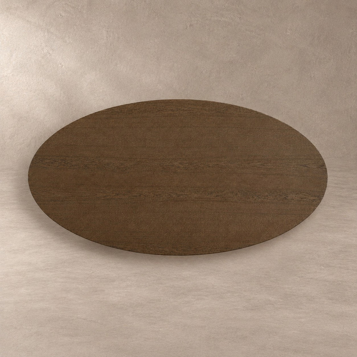 Hand-Sculpted Modern Oval Oak Dining Table