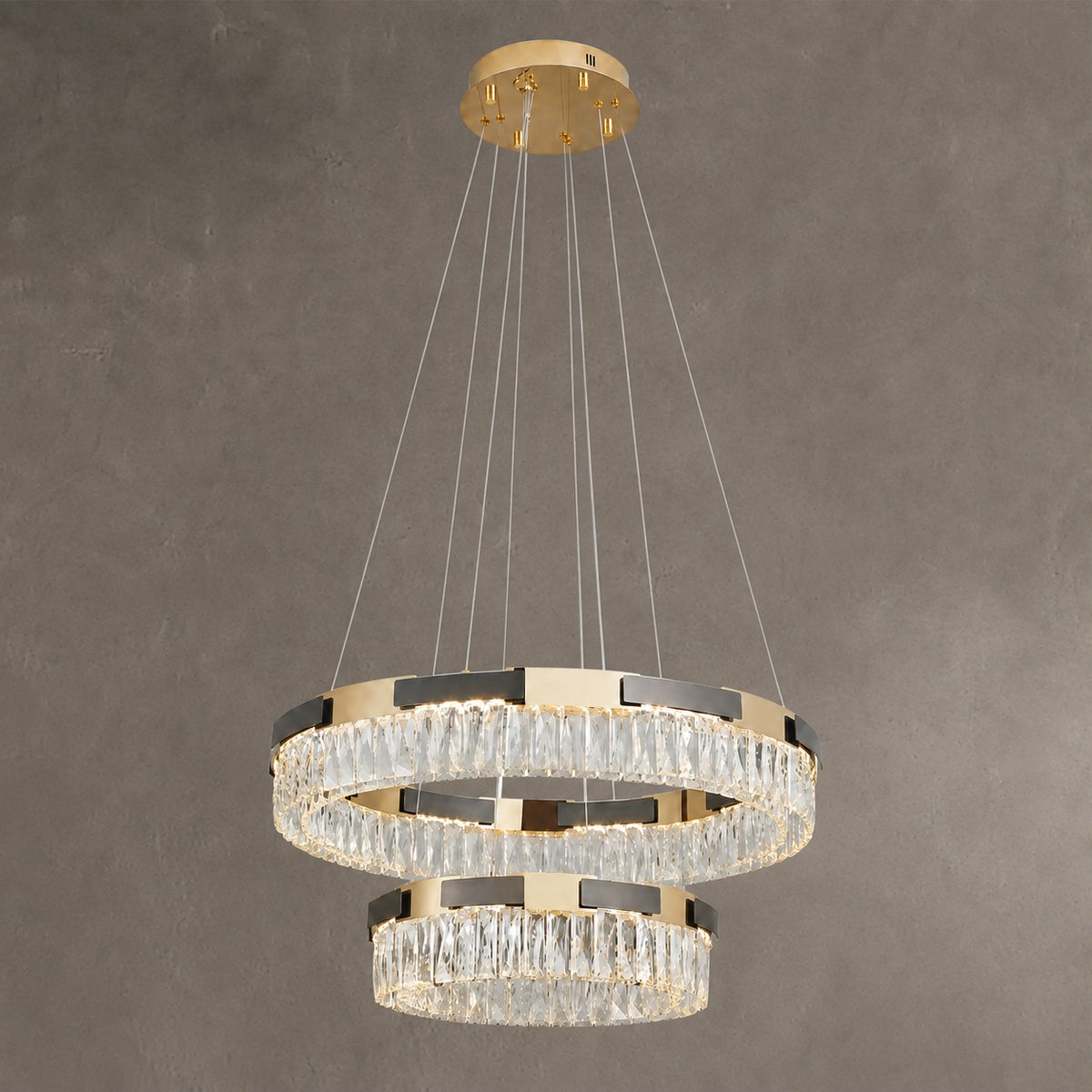 Mughetto Crystal Duo Chandelier