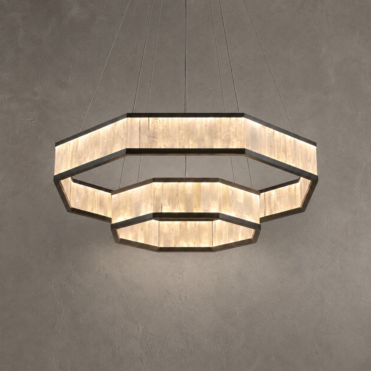 Crystara Modern Moroccan Stone Chandelier