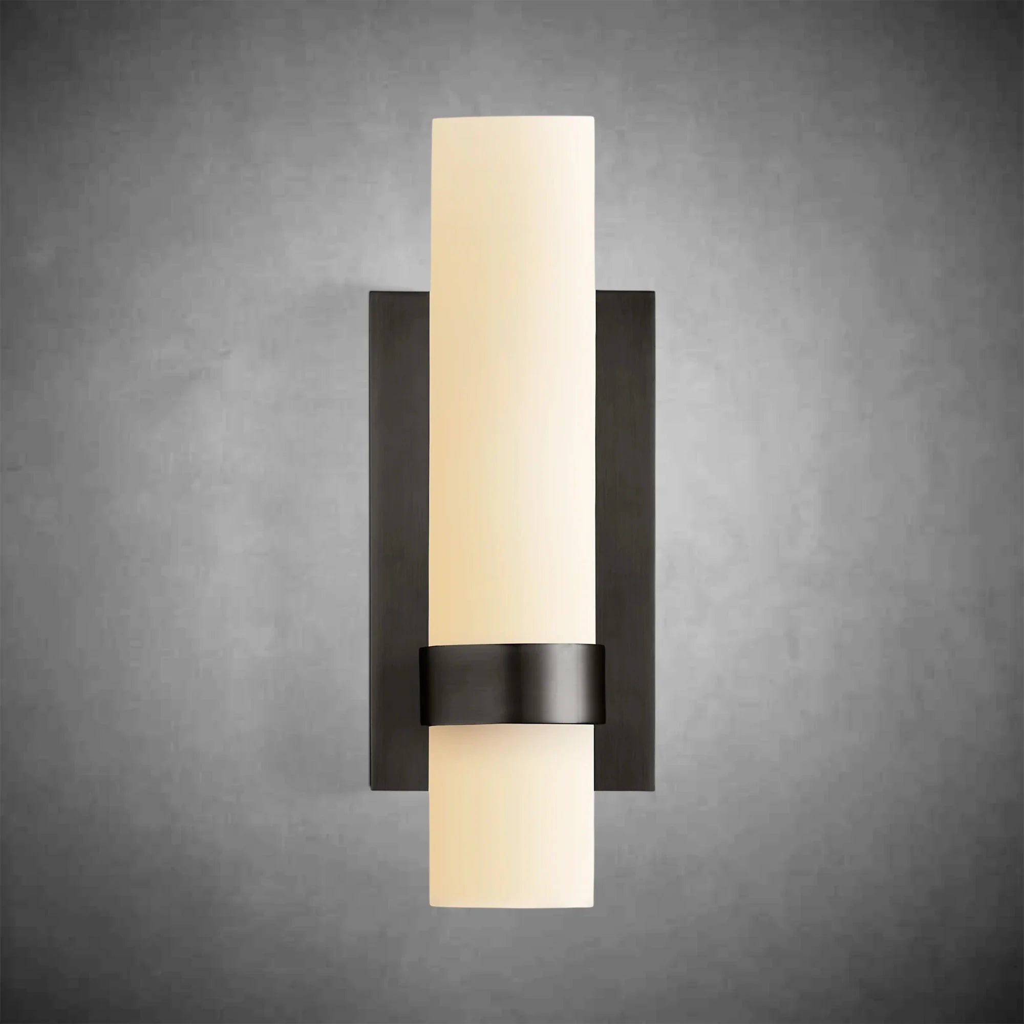 Ravel Milk Glass Wall Sconce with Brass, Black, Nickel Finishes