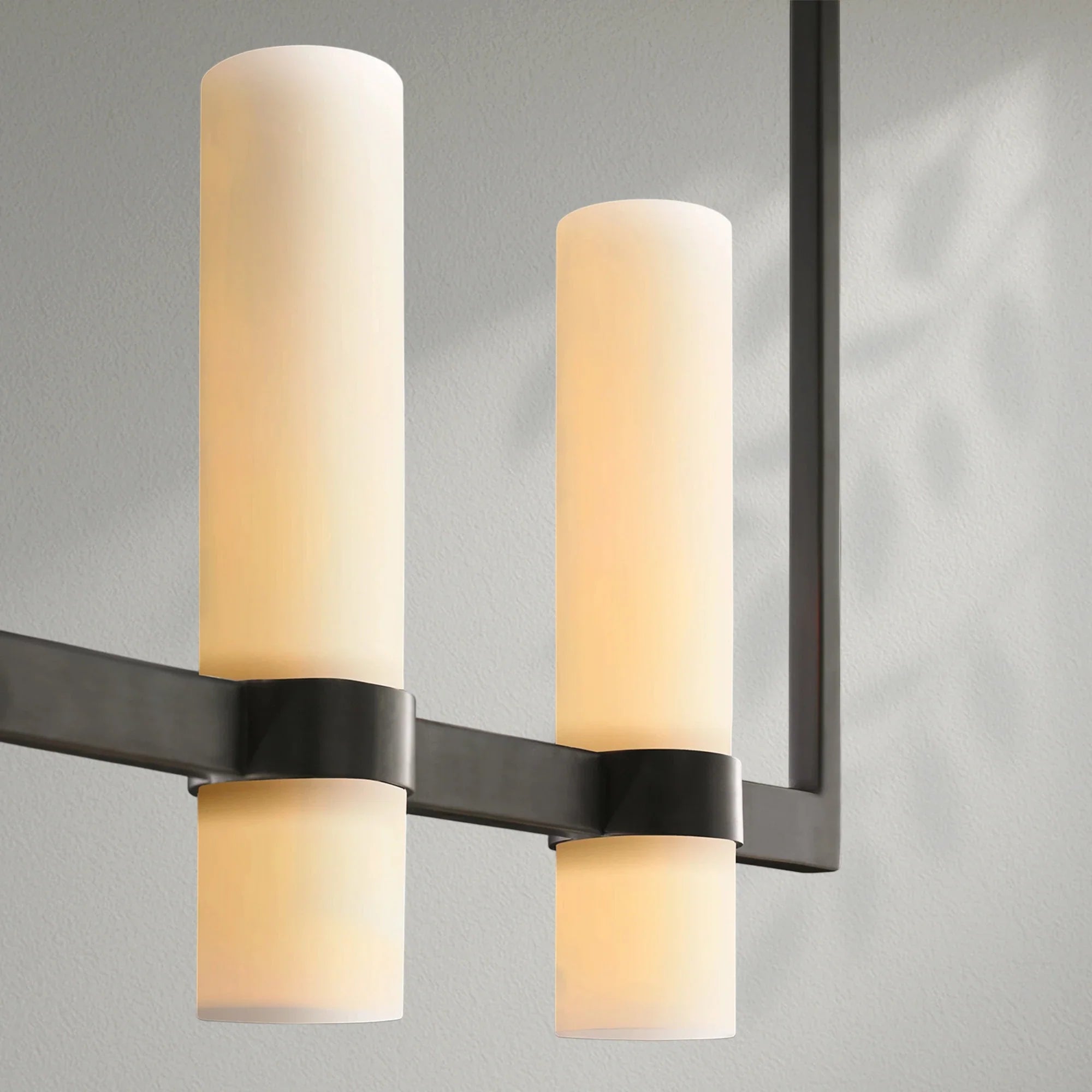 Savelle Linear Milk Glass Chandelier