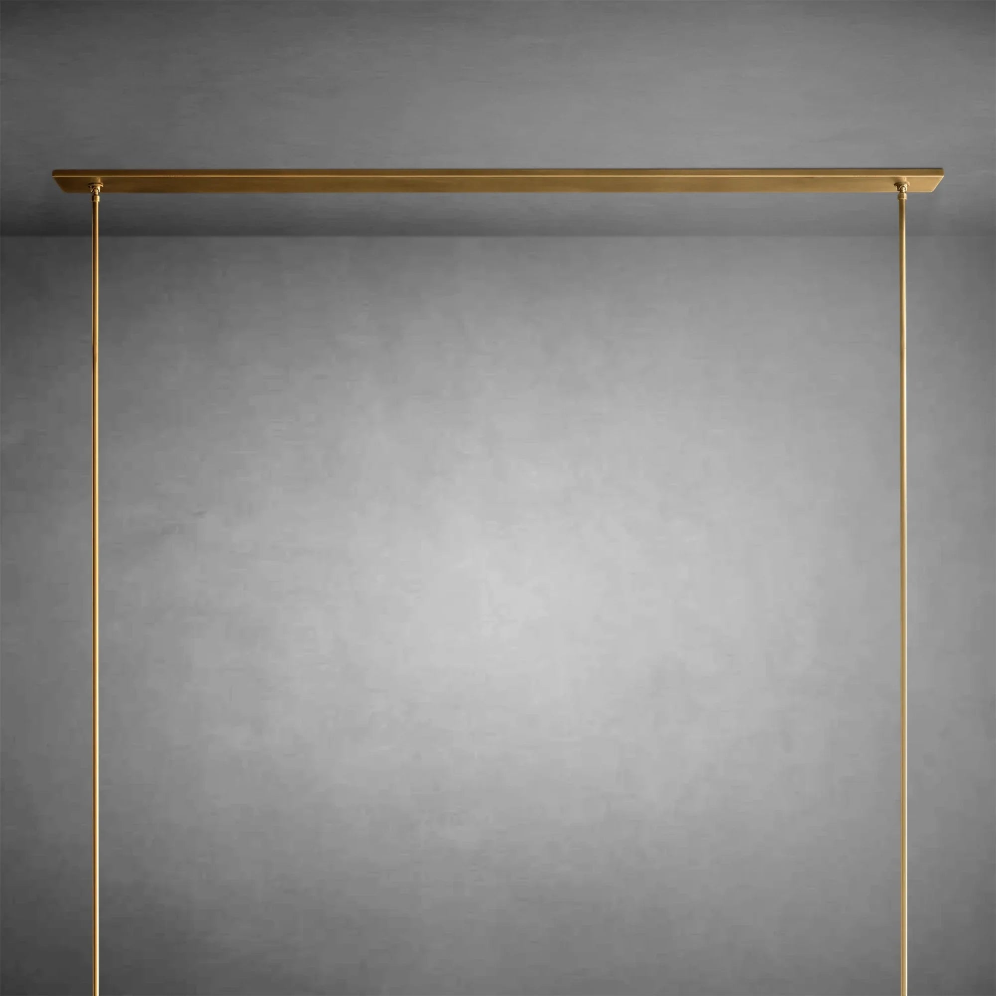 Ravel Linear Milk Glass Chandelier 59" Brass Finish