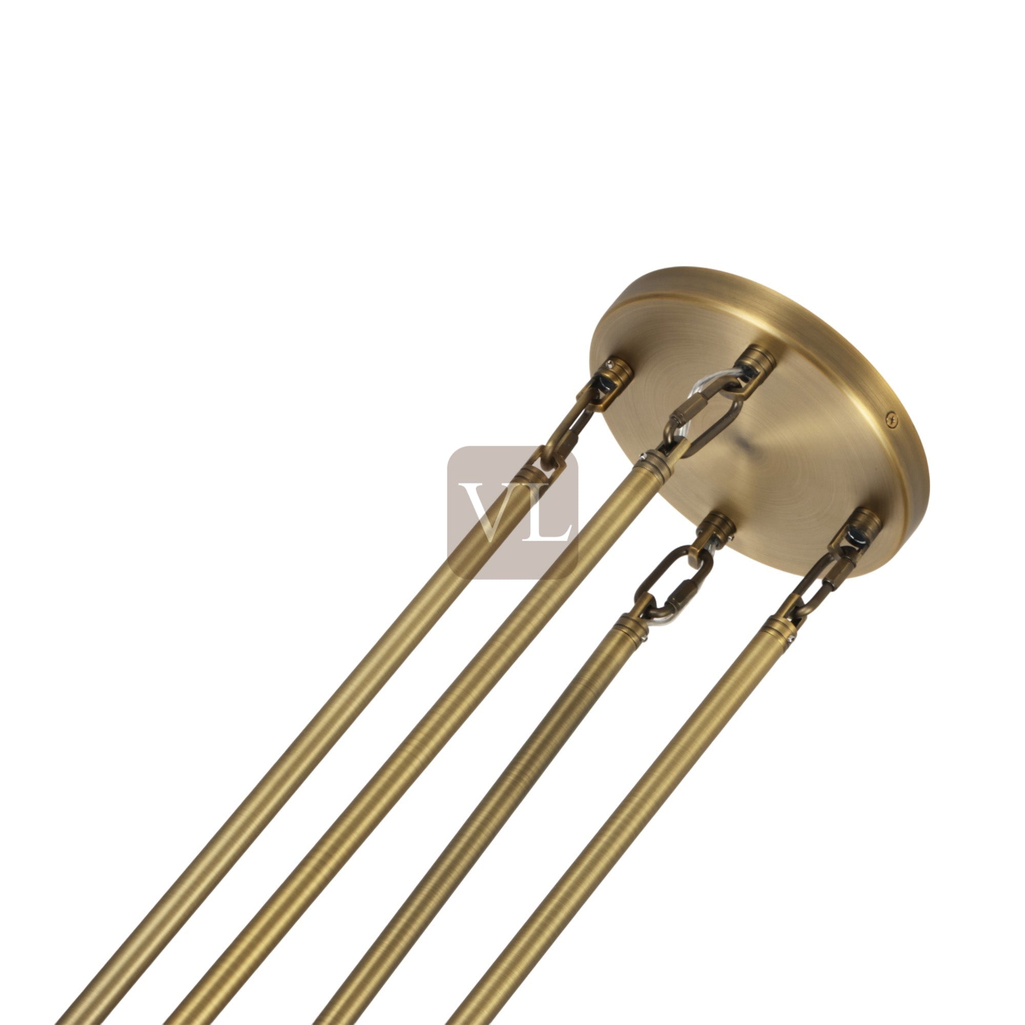 Modern Frame Glass Shade Chandelier