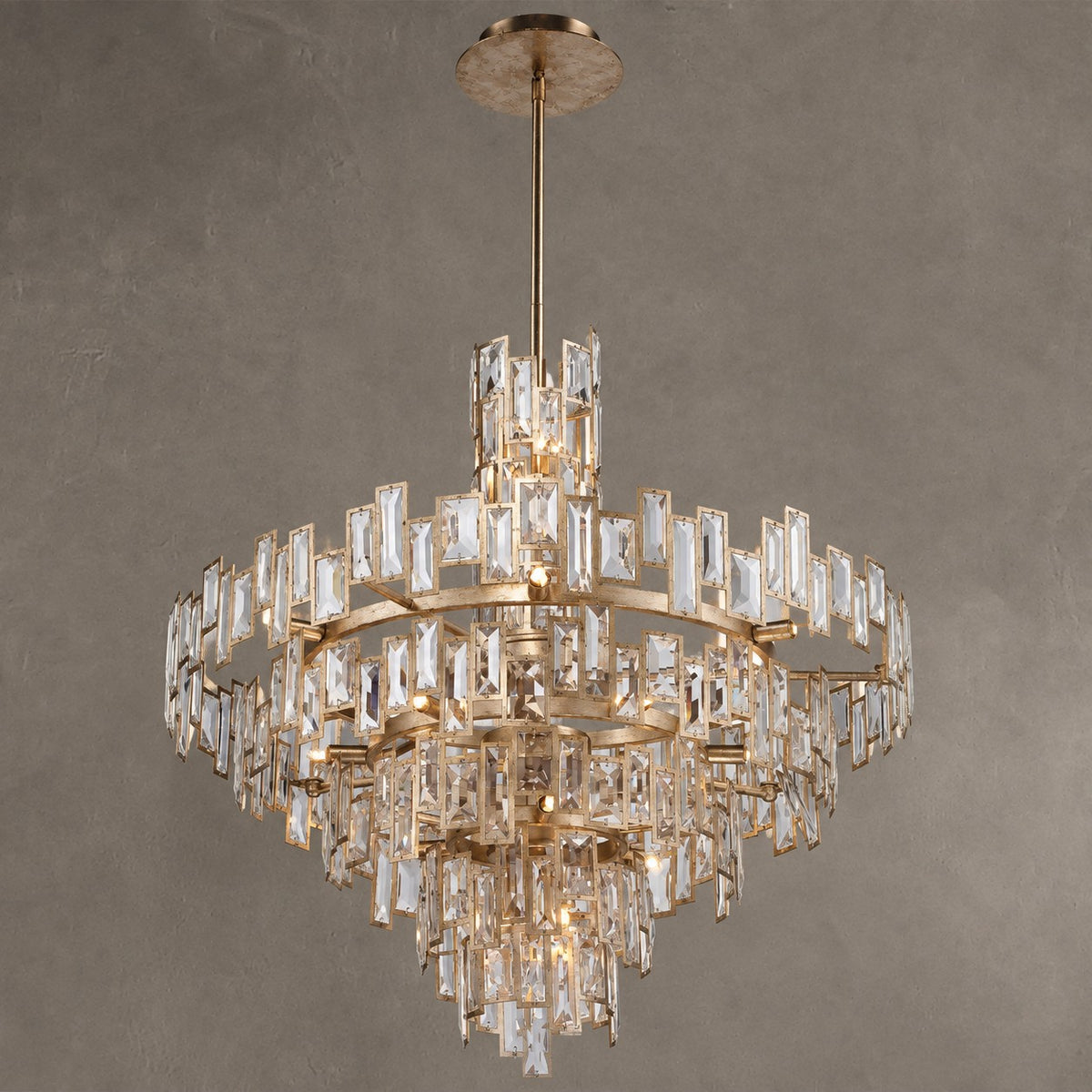 Modern Creative Art Design Multi-Tier Gyroscopic Crystal Chandelier
