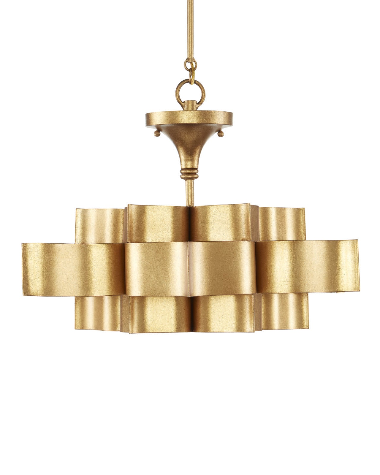 Golden leaf shape Small Chandelier