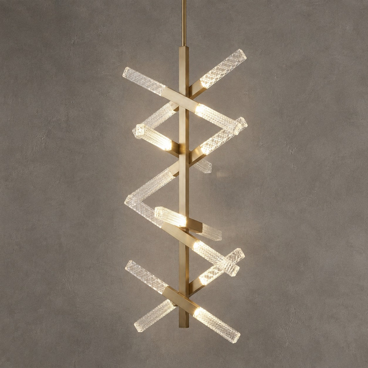 Siro Crystal Glass Helix Chandelier