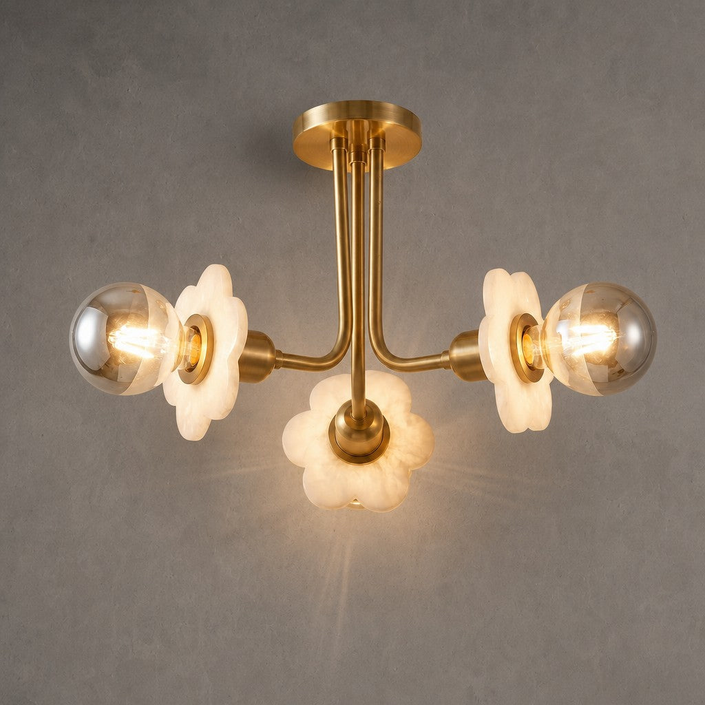 Ceiling 3-orb Alabaster