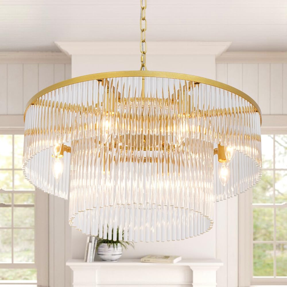Extra Large Long Brass Chandelier