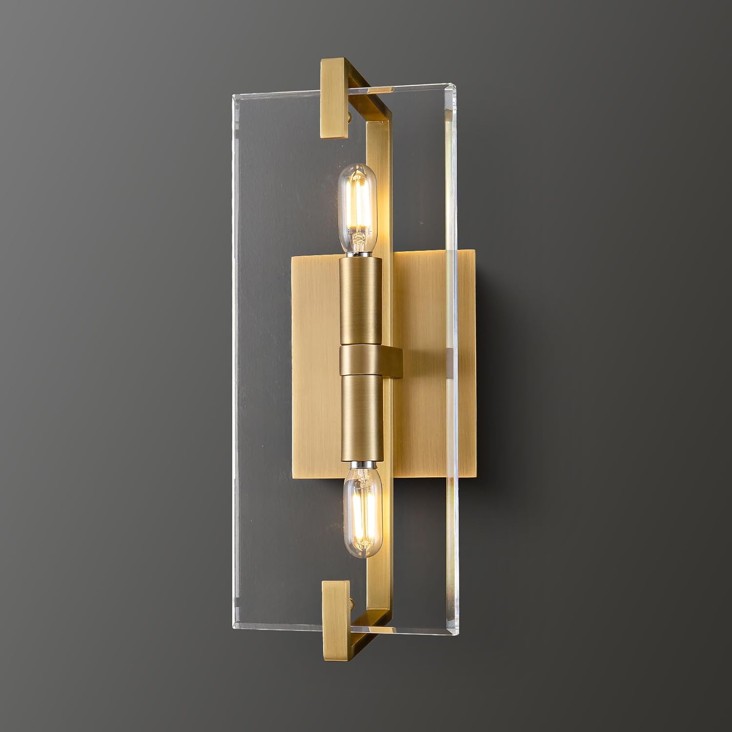 14.9" Crystal Wall Sconces, Bathroom Vanity Wall Sconces 2-Light WallK9 Clear Crystal Wall Sconces, 14.9" Bathroom Vanity Wall Sconces 2-Light Wall Mounted Sconces