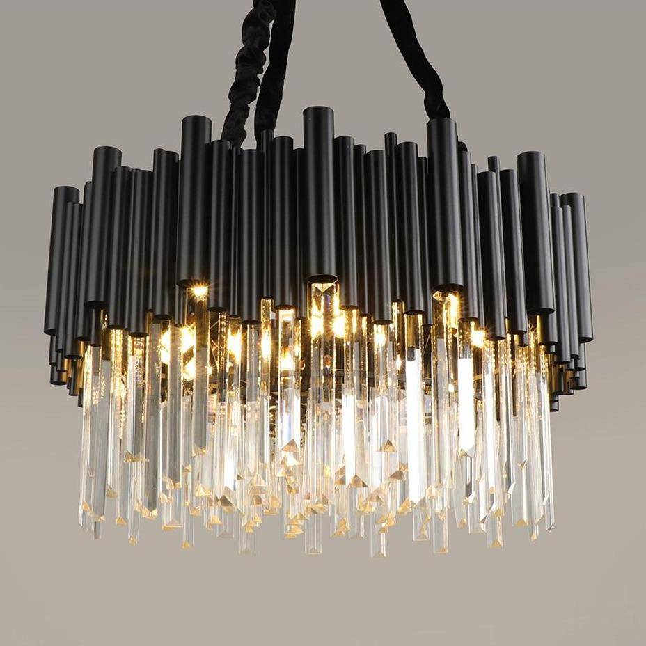 Vigo Collection Crystal Chandelier, Black