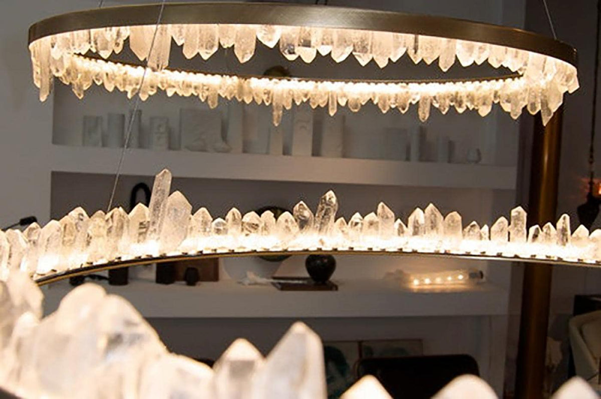 Geode  Quartz Crystal Ring Chandelier